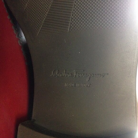 Salvatore Ferragamo Scarlet Gancini Double Bit Loafer Cioccolato Pebble 7EE NWT - Picture 4 of 5